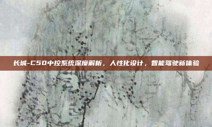 长城-C50中控系统深度解析，人性化设计，智能驾驶新体验