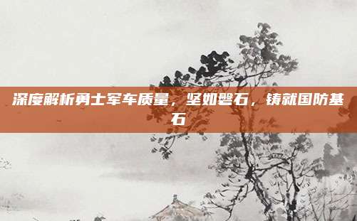 深度解析勇士军车质量，坚如磐石，铸就国防基石