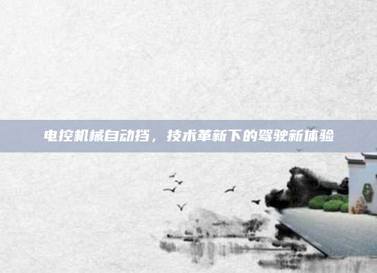 电控机械自动挡，技术革新下的驾驶新体验