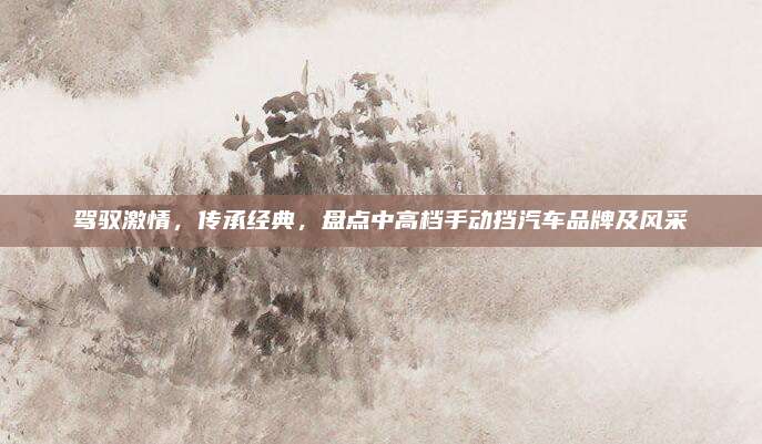 驾驭激情，传承经典，盘点中高档手动挡汽车品牌及风采