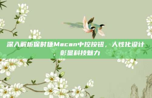 深入解析保时捷Macan中控按钮,人性化设计,彰显科技魅力