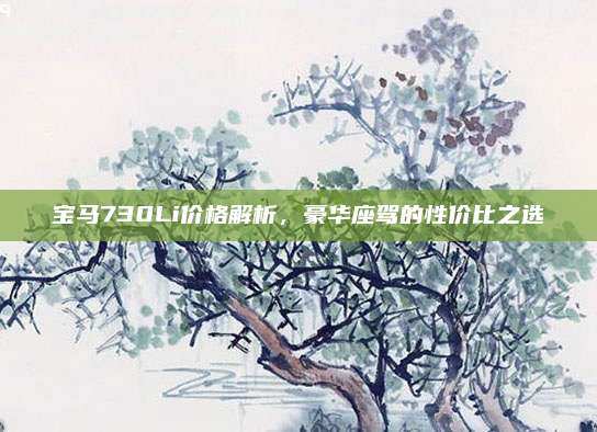 宝马730Li价格解析，豪华座驾的性价比之选