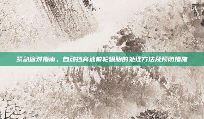 紧急应对指南，自动挡高速前轮爆胎的处理方法及预防措施