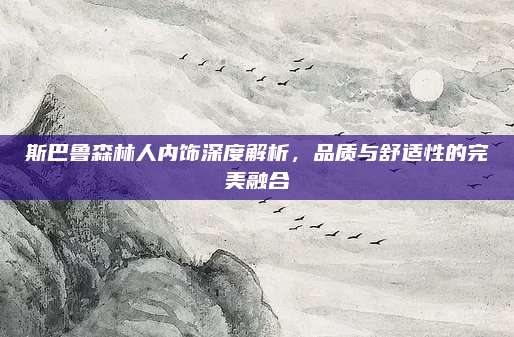 斯巴鲁森林人内饰深度解析，品质与舒适性的完美融合