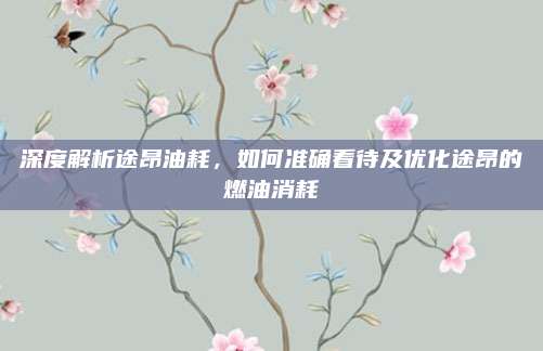 深度解析途昂油耗，如何准确看待及优化途昂的燃油消耗