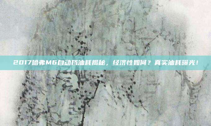 2017哈弗M6自动挡油耗揭秘，经济性如何？真实油耗曝光！