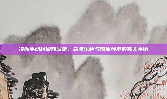 凌派手动档油耗解析，驾驶乐趣与燃油经济的完美平衡
