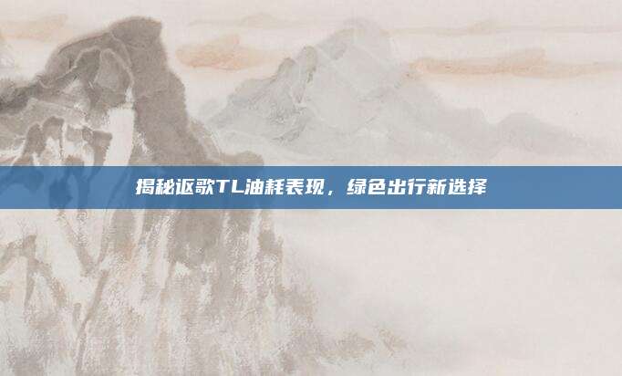 揭秘讴歌TL油耗表现，绿色出行新选择