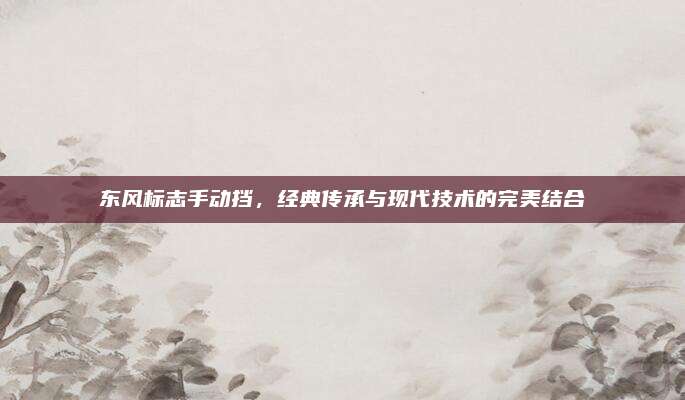 东风标志手动挡，经典传承与现代技术的完美结合