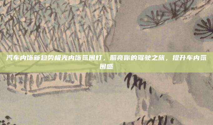 汽车内饰新趋势极光内饰氛围灯，照亮你的驾驶之旅，提升车内氛围感
