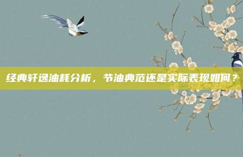 经典轩逸油耗分析，节油典范还是实际表现如何？