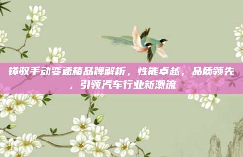 锋驭手动变速箱品牌解析，性能卓越，品质领先，引领汽车行业新潮流
