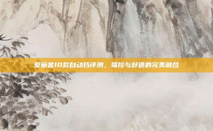 爱丽舍10款自动挡评测，驾控与舒适的完美融合