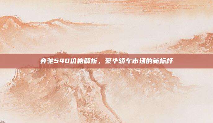 奔驰540价格解析，豪华轿车市场的新标杆