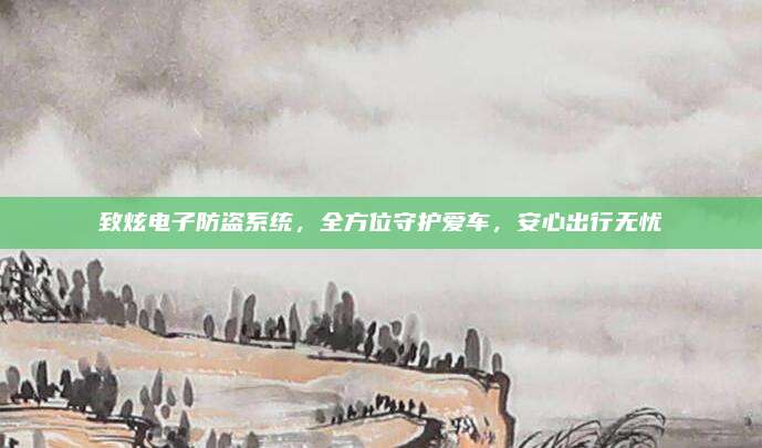 致炫电子防盗系统，全方位守护爱车，安心出行无忧