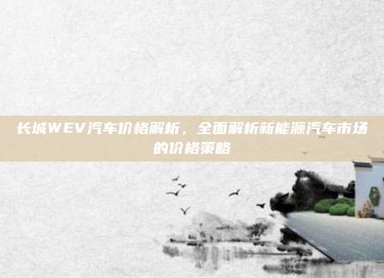 长城WEV汽车价格解析，全面解析新能源汽车市场的价格策略