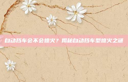 自动挡车会不会熄火？揭秘自动挡车型熄火之谜