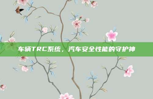 车辆TRC系统，汽车安全性能的守护神