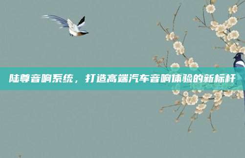 陆尊音响系统，打造高端汽车音响体验的新标杆