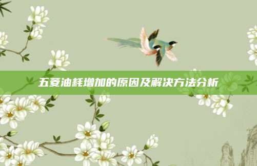 五菱油耗增加的原因及解决方法分析