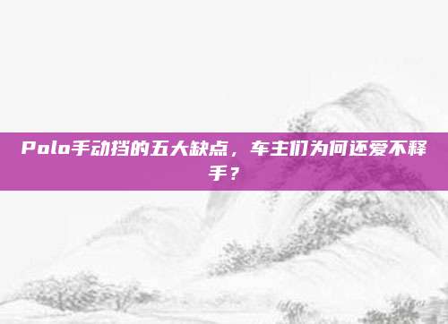 Polo手动挡的五大缺点，车主们为何还爱不释手？
