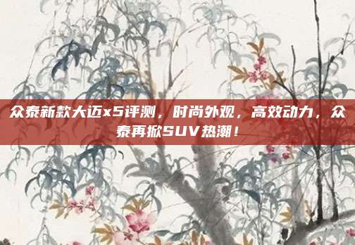 众泰新款大迈x5评测，时尚外观，高效动力，众泰再掀SUV热潮！