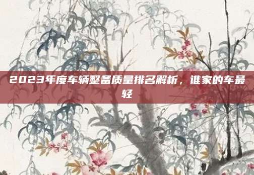 2023年度车辆整备质量排名解析，谁家的车最轻