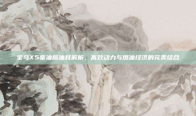 宝马X5柴油版油耗解析，高效动力与燃油经济的完美结合