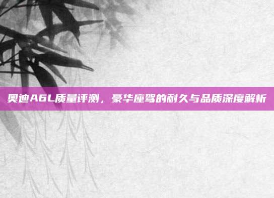 奥迪A6L质量评测，豪华座驾的耐久与品质深度解析