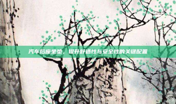 汽车后座坐垫，提升舒适性与安全性的关键配置