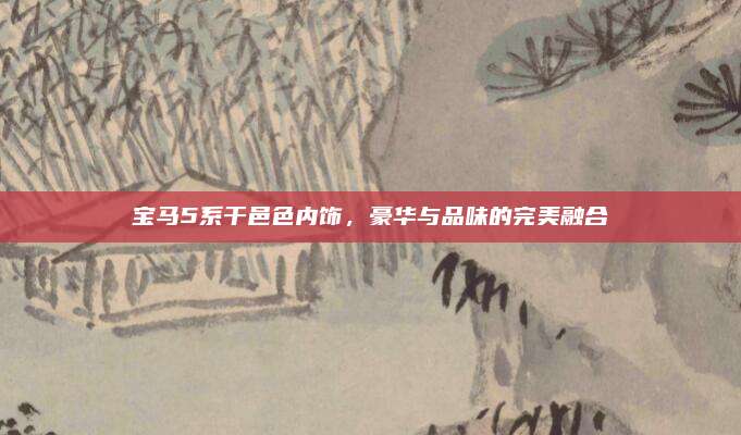 宝马5系干邑色内饰，豪华与品味的完美融合