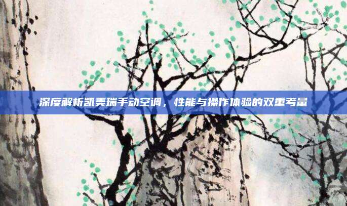 深度解析凯美瑞手动空调,性能与操作体验的双重考量