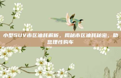 小型SUV市区油耗解析，揭秘市区油耗秘密，助您理性购车