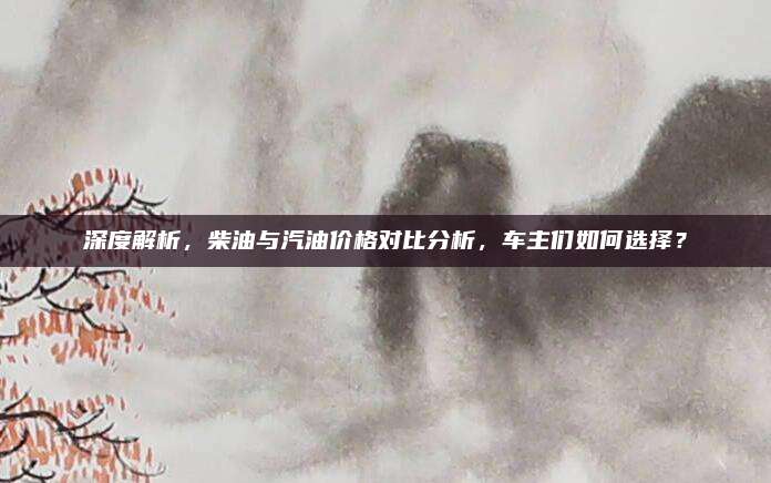 深度解析，柴油与汽油价格对比分析，车主们如何选择？