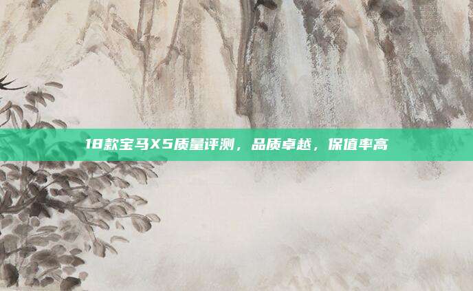 18款宝马X5质量评测，品质卓越，保值率高