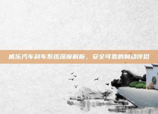 威乐汽车刹车系统深度解析，安全可靠的制动伴侣