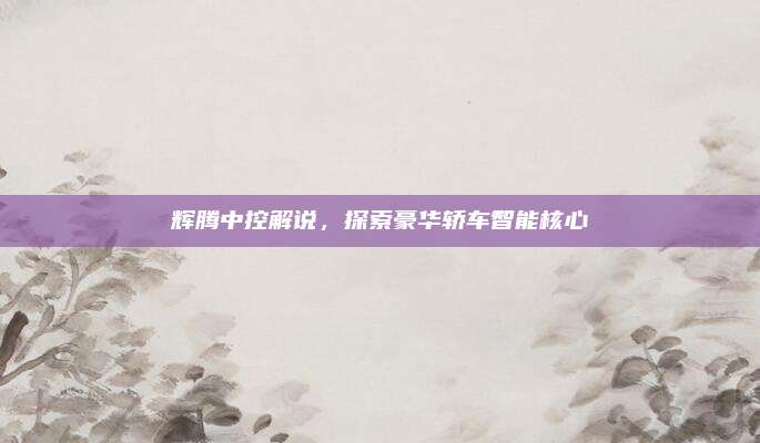 辉腾中控解说，探索豪华轿车智能核心