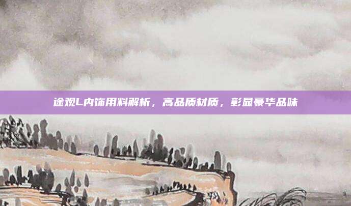 途观L内饰用料解析,高品质材质,彰显豪华品味