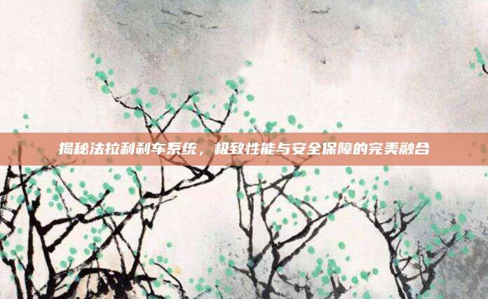 揭秘法拉利刹车系统,极致性能与安全保障的完美融合
