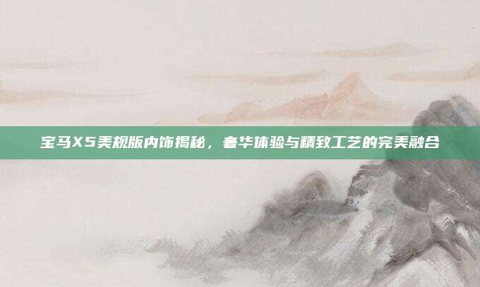宝马X5美规版内饰揭秘,奢华体验与精致工艺的完美融合