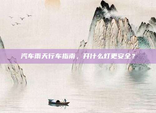汽车雨天行车指南，开什么灯更安全？