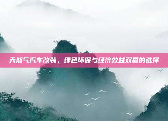 天然气汽车改装，绿色环保与经济效益双赢的选择