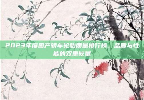 2023年度国产轿车轮胎质量排行榜，品质与性能的双重较量