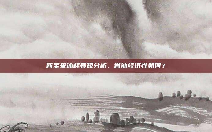 新宝来油耗表现分析，省油经济性如何？