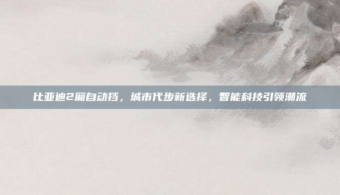 比亚迪2厢自动挡，城市代步新选择，智能科技引领潮流