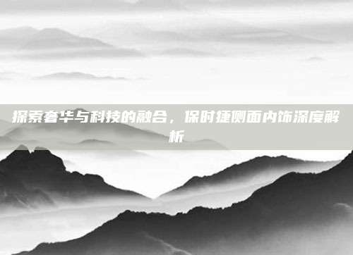 探索奢华与科技的融合，保时捷侧面内饰深度解析