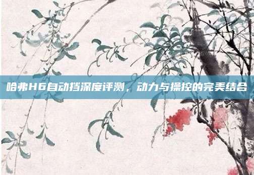 哈弗H6自动挡深度评测，动力与操控的完美结合