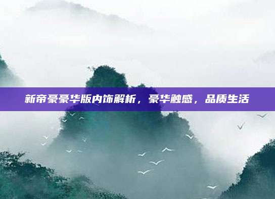 新帝豪豪华版内饰解析,豪华触感,品质生活