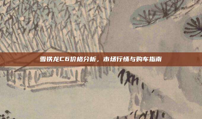 雪铁龙C6价格分析，市场行情与购车指南