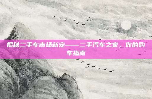 揭秘二手车市场新宠——二手汽车之家,你的购车指南